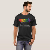 T-shirt Mens Guncle Définition Pour Gay Uncle Rainbow Colo (Devant entier)