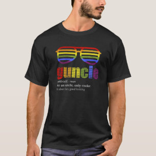 T-shirt Mens Guncle Définition Rainbow Pride couleur - Pou
