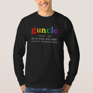 T-shirt Mens Guncle Définition Rainbow Pride Couleur Pour