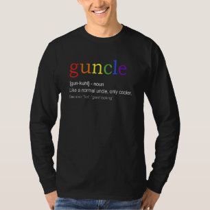 T-shirt Mens Guncle En Arc-En-Ciel Couleurs Drapeau Pour G