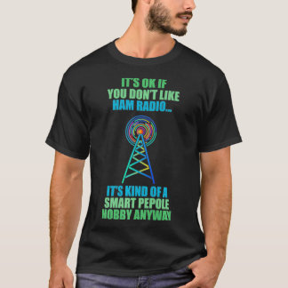 T-shirt Mens Ham Radio Opérateur Amateur Smart Personnes