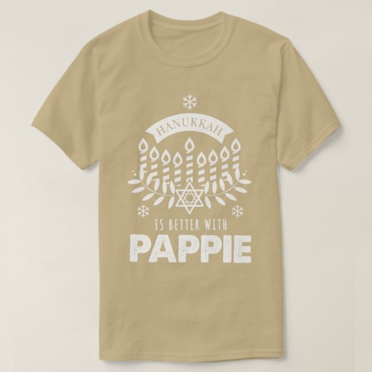 T-shirt Mens Hanukkah Is Better with Pappie Matching Famil (Design devant)
