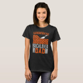 T-shirt Mens Hardworking Bricklayer Papa Bricker Travail G (Devant entier)
