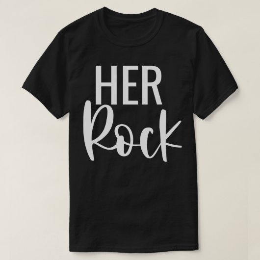 T-shirt Mens Her Rock Son Cadeau de jumelage de paix Coupl (Design devant)