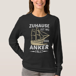 T-shirt Mens Home Est Là Où L'Ancre Tombe Capitaine Crusad