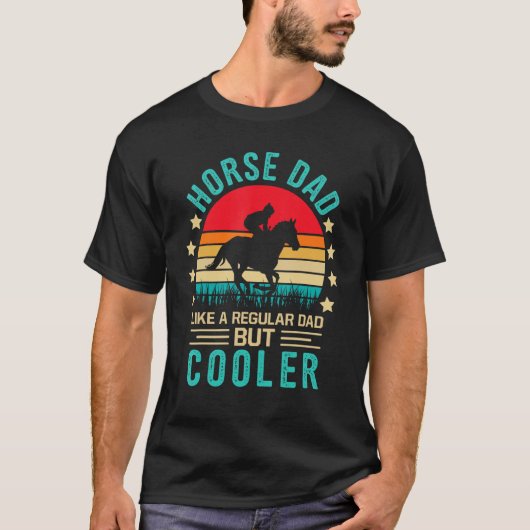 T-shirt Mens   Horse Dad Like A Regular Dad But Cooler Ret (Devant)