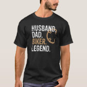T-shirt Mens Husband Dad Biker Legend  Mountain Bike (Devant)
