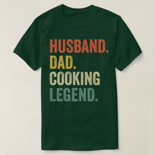 T-shirt Mens Husband Papa Cooking Legend Funny Cook Chef F (Design devant)