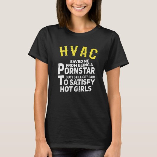 T-shirt Mens HVAC Technician Dad Get Paid To Satisfy Hot (Devant)