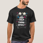 T-shirt Mens I Can't Keep Calm C'est My Twins Anniversaire (Devant)