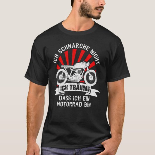 T-shirt Mens I Don't Snore Motorcycle (Devant)