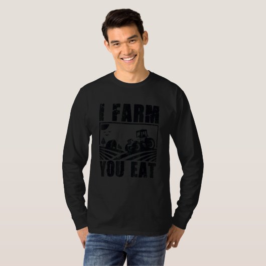 T-shirt Mens I Farm You Mat Bauer Farmer Harvest Trekker M (Devant entier)