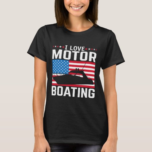 T-shirt Mens I Love Motorboating Tee Nitro B (Devant)