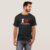 T-shirt Mens I love my Girlfriend she's magic with heart   (Devant entier)