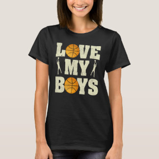 T-shirt Mens I Loy My Boys Netball Fête des pères Netball
