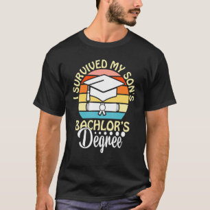 T-shirt Mens I Survived My Son Bachelor's Degree Boys G