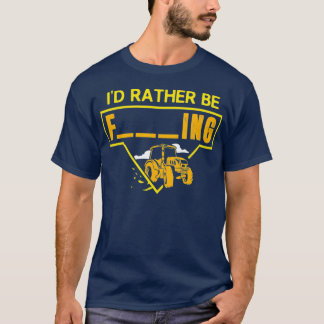 T-shirt Mens Id Plutôt Farming Tractor Conception Pour Un