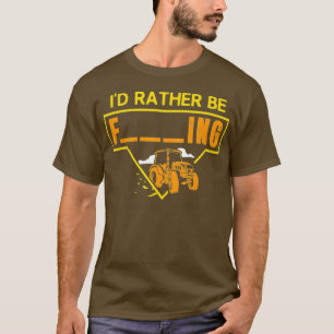 T-shirt Mens Id Plutôt Farming Tractor Conception Pour Un