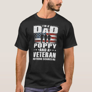 T-shirt Mens I'm A Dad Poppy And A Veteran Dad Poppy