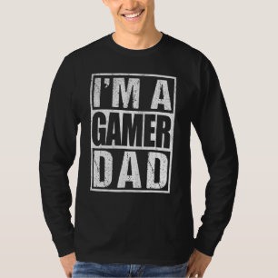 T-shirt Mens Im A Gamer Papa Retro Vintage Vidéo Jeu Faite