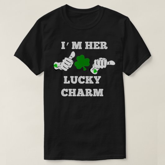 T-shirt Mens Im Her Lucky Charm Jour de la Saint Patrick C (Design devant)