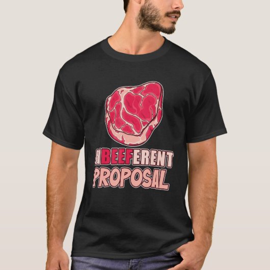 T-shirt Mens Inbeefe Proposition Steak Lover Boucher Alime (Devant)
