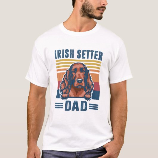 T-shirt Mens Irish Setter Papa Père Retro Irish Setter Gi (Devant)