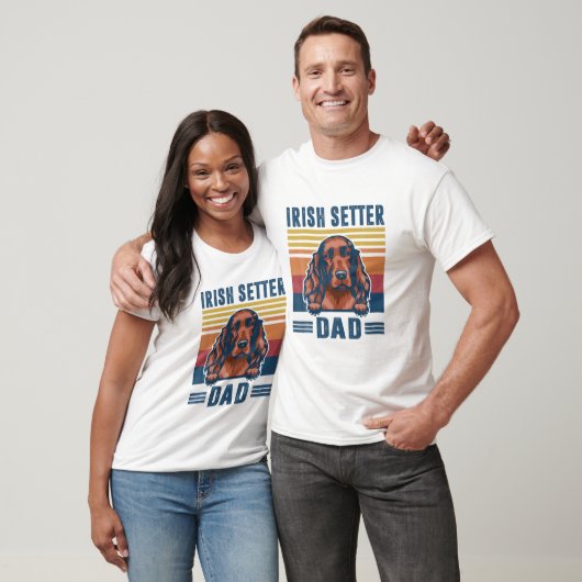 T-shirt Mens Irish Setter Papa Père Retro Irish Setter Gi (Unisexe)