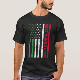 T-shirt Mens Italien Nonno Italie Drapeau Américain Best N