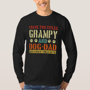 T-shirt Mens J'Ai Deux Titres Grampy Et Vinatge Chien-Papa