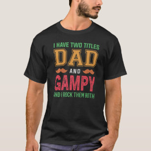 T-shirt Mens J'Ai Deux Titres Papa Et Gampy Grandpa Fath