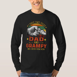 T-shirt Mens J'Ai Deux Titres Papa Et Grampy Pères Da