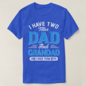 T-shirt Mens J'Ai Deux Titres Papa Et Grand-Père Amusant G (Design devant)