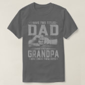 T-shirt Mens J'Ai Deux Titres Papa Et Grand-Père Da Da (Design devant)