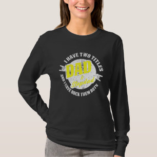 T-shirt Mens J'Ai Deux Titres Papa Et Stepdad Je Les Rock