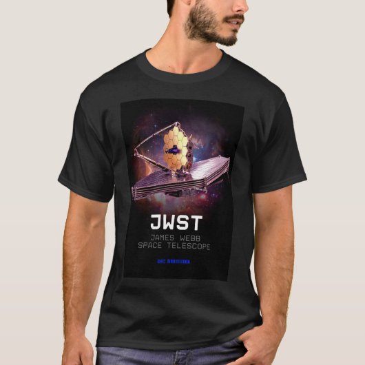 T-shirt Mens James Webb Télescope spatial JWST noir (Devant)