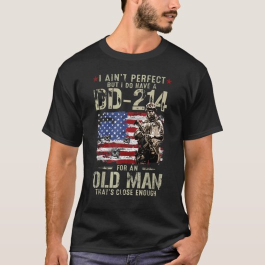 T-shirt Mens Je ne suis pas parfait, mais j'ai un DD 214 p (Devant)
