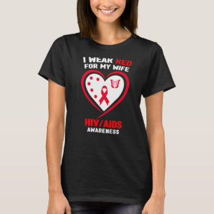 T-shirt Mens Je porte le rouge pour ma femme Sensibilisati