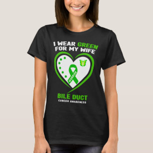 T-shirt Mens Je Porte Vert Pour Ma Femme Bile Ducky Cancer