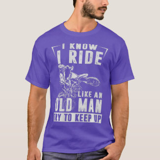 T-shirt MENS Je sais que je roule comme un vieil homme ess