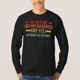 T-shirt Mens Je suis génial comme ma fille papa & fille