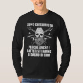 T-shirt Mens Je suis Guitaristes Rock Guitare Graphic Musi (Devant)