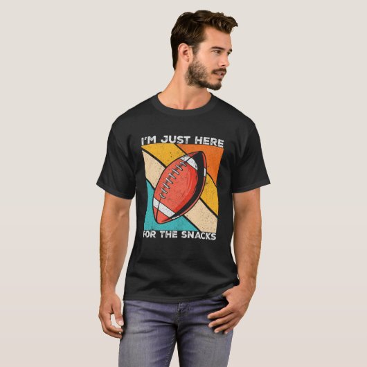 T-shirt Mens Je suis juste ici pour les snacks drôle Ameri (Devant entier)