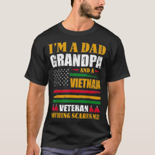 T-shirt Mens je suis papa grand-père et vétéran vietnam po