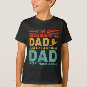 T-shirt Mens Je suis un papa de snowboard comme un papa no