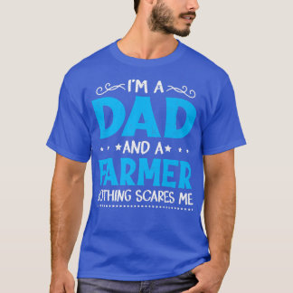 T-shirt Mens Je suis un papa et un fermier drôle Fête des 