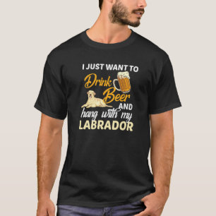 T-shirt Mens Je Veux Juste Boire De La Bière Et Accrocher 