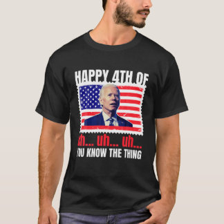 T-shirt Mens Joe Biden Confus Tee Funny Branché Joyeux Hap