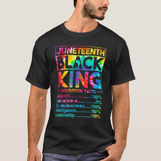 T-shirt Mens Junetdix Black King Melanin Papa Fête des pèr (Devant)