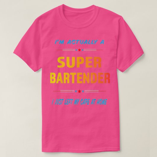 T-shirt Mens Just Left Cape Home Bartender Cadeau (Design devant)